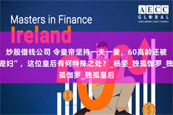炒股借钱公司 令皇帝坚持一夫一妻，60高龄还被称为“宠妇”，这位皇后有何特殊之处？_杨坚_独孤伽罗_独孤皇后