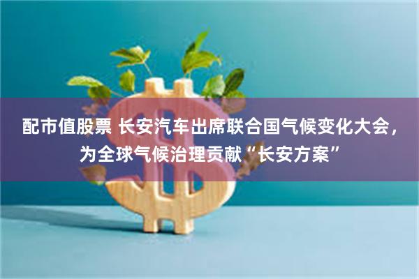 配市值股票 长安汽车出席联合国气候变化大会,为全球气候治理贡献“长安方案”
